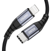 Дата кабель USB-C to Lightning 1.2m MFI Choetech (IP0039-BK) изображение 2
