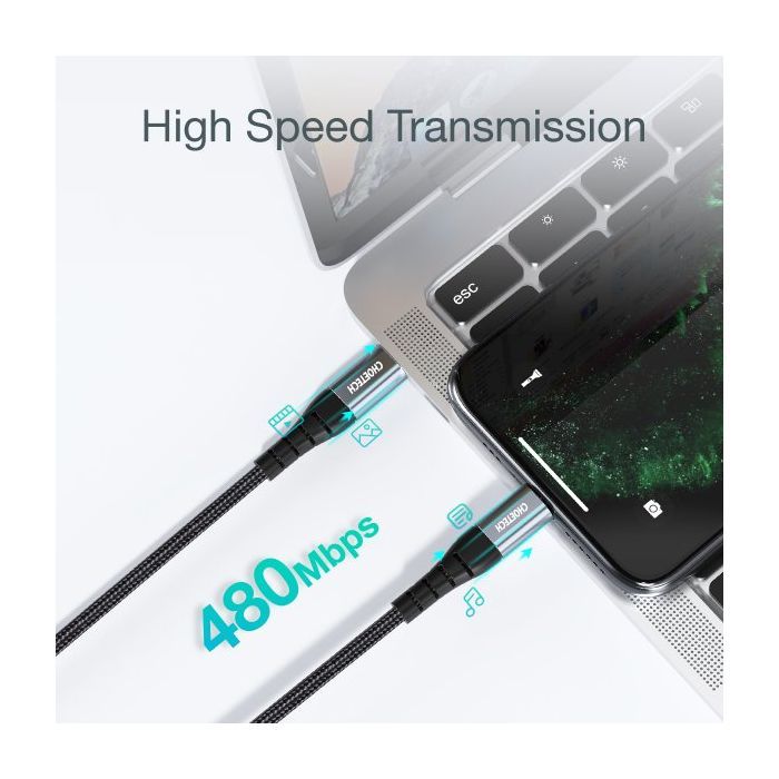 Дата кабель USB-C to Lightning 1.2m MFI Choetech (IP0039-BK) изображение 5