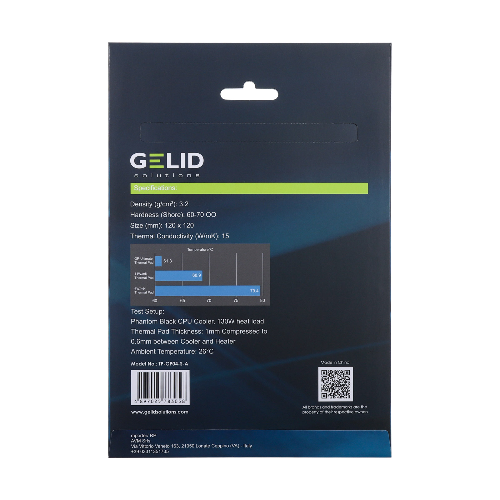 Термопрокладка Gelid Solutions GP-Ultimate Thermal Pad 120x120x1,5 mm (TP-GP04-S-C) изображение 5
