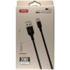 Дата кабель USB 2.0 AM to Lightning 2.0m NB143 Braided Black XO (XO-NB143i2-BK) изображение 3
