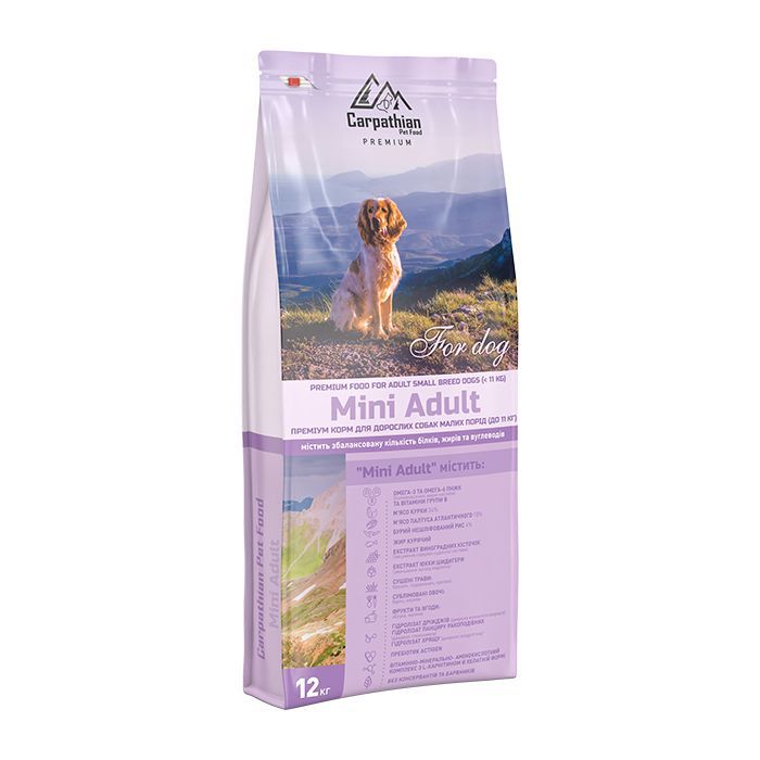 Сухой корм для собак Carpathian Pet Food Mini Adult 12 кг (4820111140688)