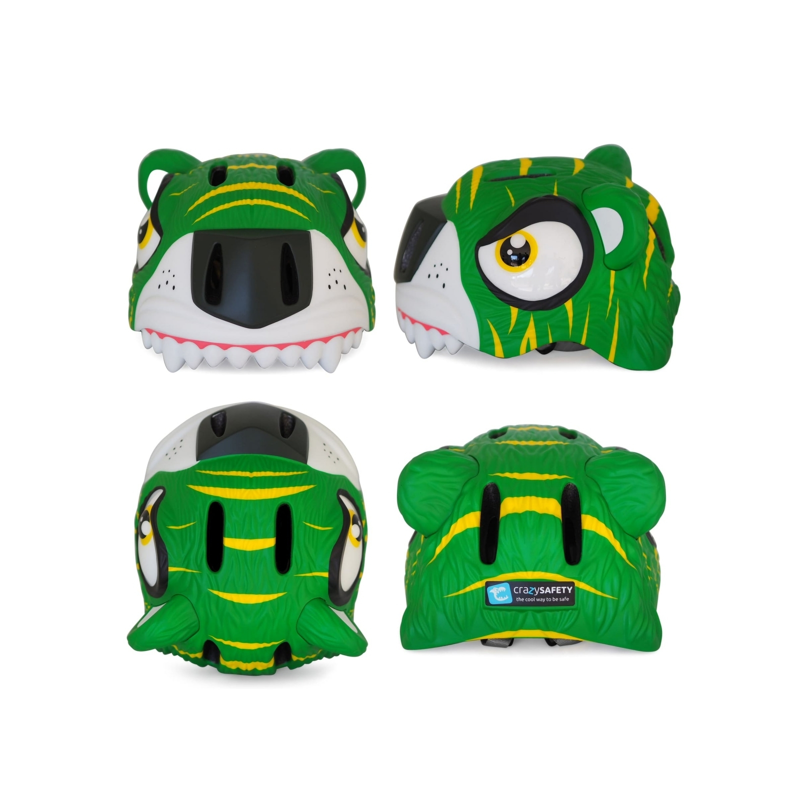 Шлем Velotrade Crazy Safety "Зелений Тигр" (HEAD-063) изображение 2