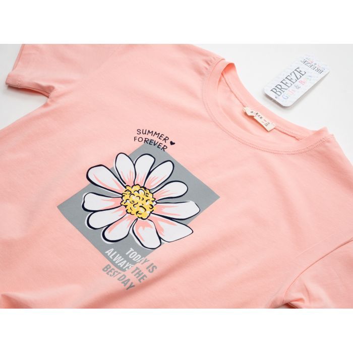 Футболка дитяча Breeze з ромашкою (18731-146G-peach) зображення 3