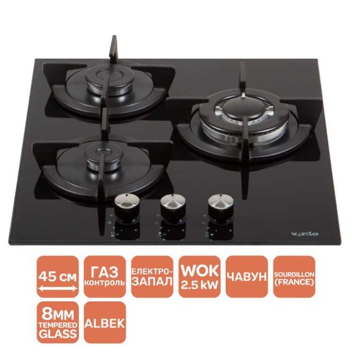 Варочная поверхность Ventolux HG430-G3G CEST (BK) изображение 6