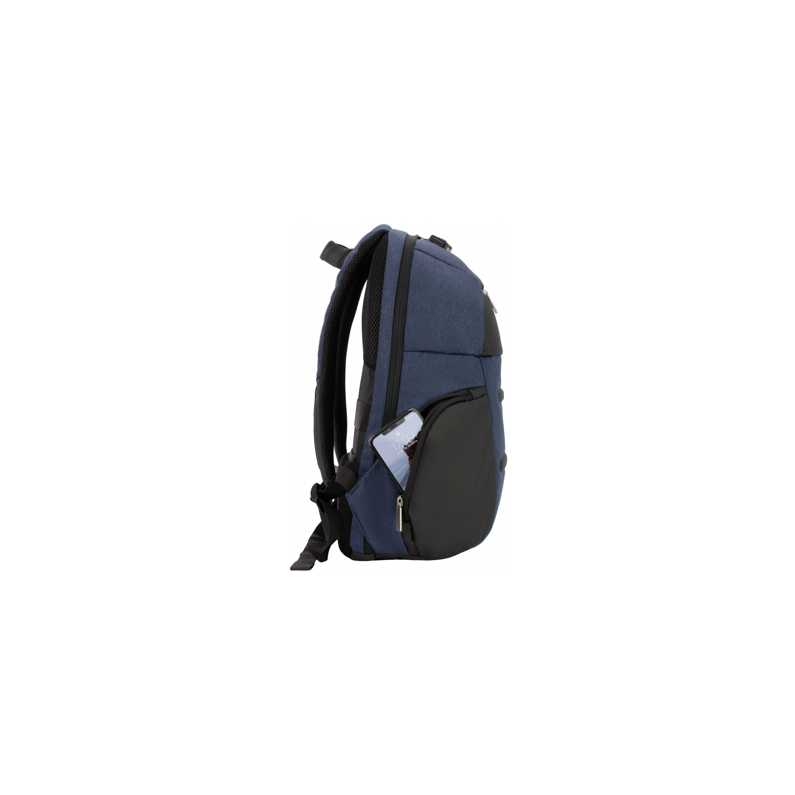 Рюкзак шкільний Optima 18.5" USB Anti-Theft унісекс 0.7 кг 16-25 л Чорний (O96917-01) зображення 3