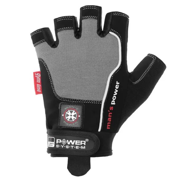 Перчатки для фитнеса Power System Mans Power PS-2580 Black/Grey L (PS-2580_L_Black-grey) изображение 3