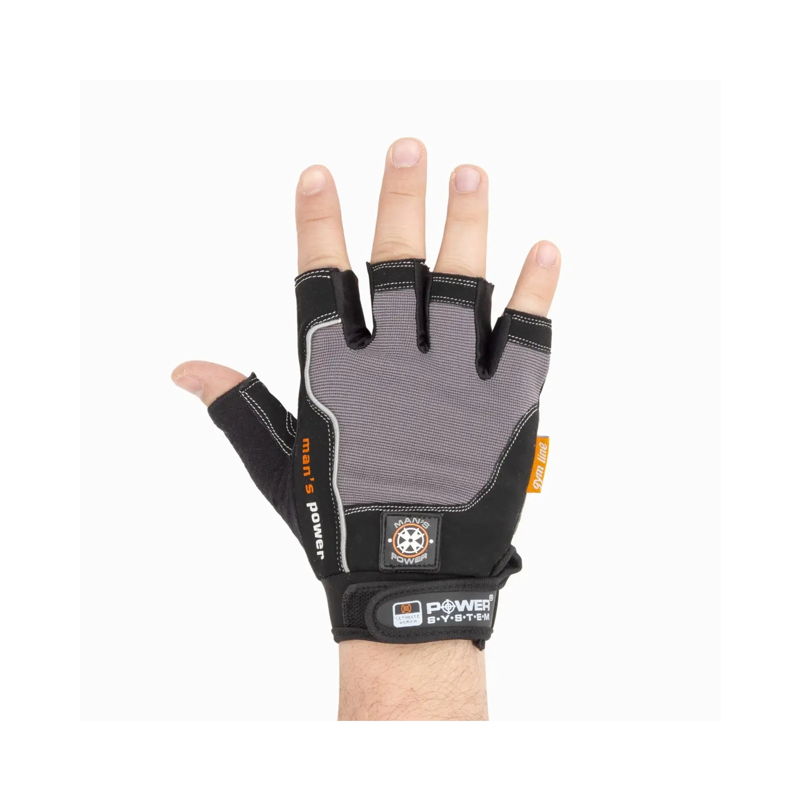 Перчатки для фитнеса Power System Man"s Power PS-2580 S Black/Grey (PS-2580_S_Black-grey) изображение 5
