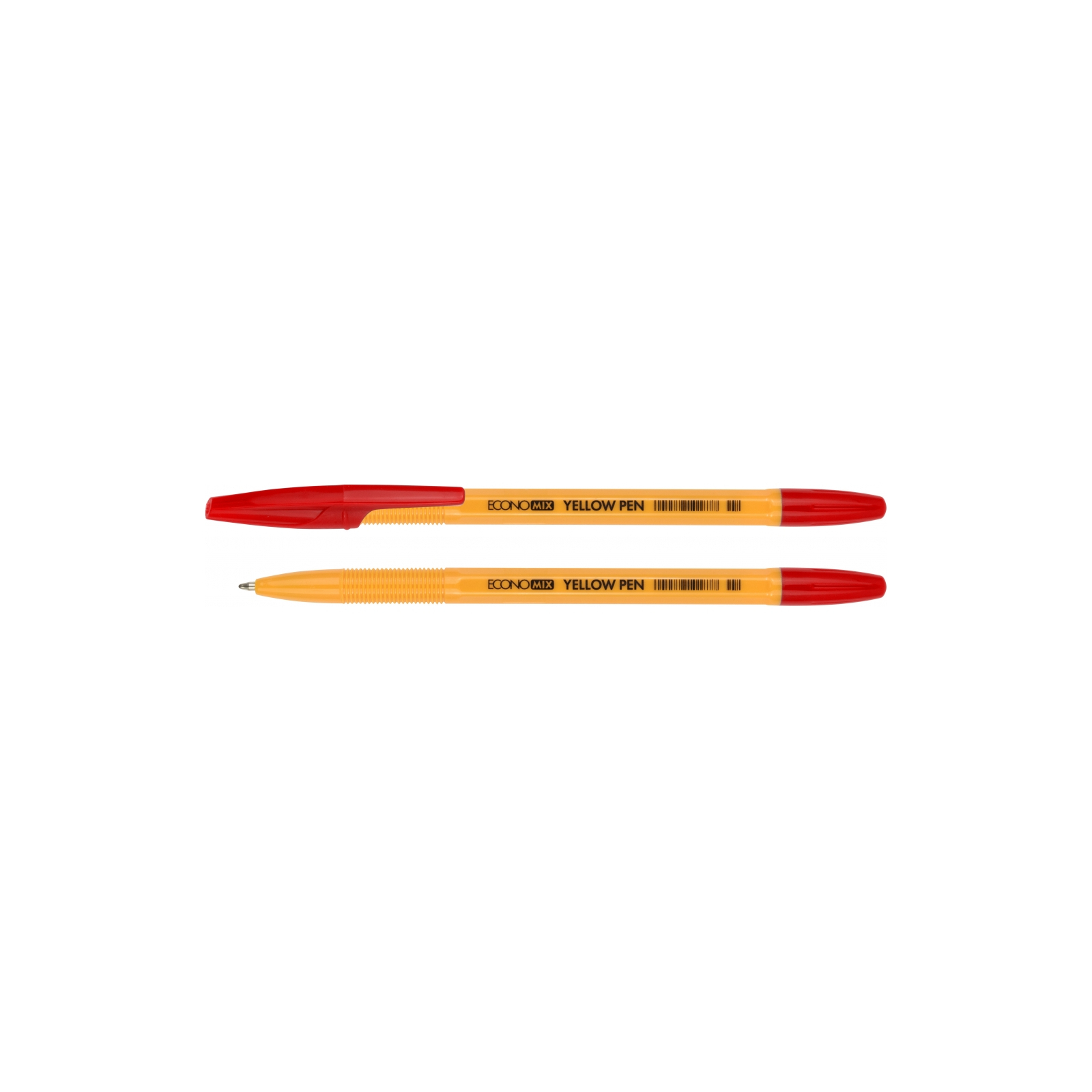 Ручка шариковая Economix YELLOW PEN 0,5мм. Корпус желтый, пишет красным (E10187-03)