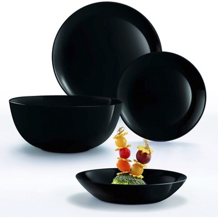 Тарілка Luminarc Diwali Black 25 см обідня (P0867) зображення 2