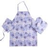 Фартук MirSon Набор №203 - Blue flowers две прихватки + две перчатки-прихватки + фартук (2200006753889)