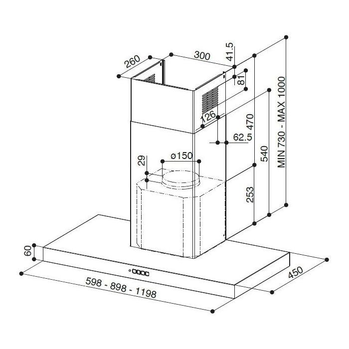 Витяжка кухонна Faber Stilo Comfort Bk Matt A60 (325.0618.791) зображення 2
