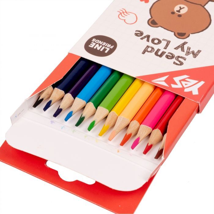 Олівці кольорові Yes Line Friends 12 кол (290705) зображення 2