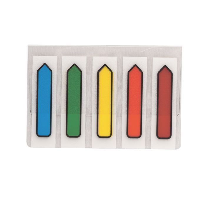 Стікер-закладка Buromax Стрілки Plastic bookmarks 45x12mm, 5*20 шт, neon (BM.2304-98) зображення 2