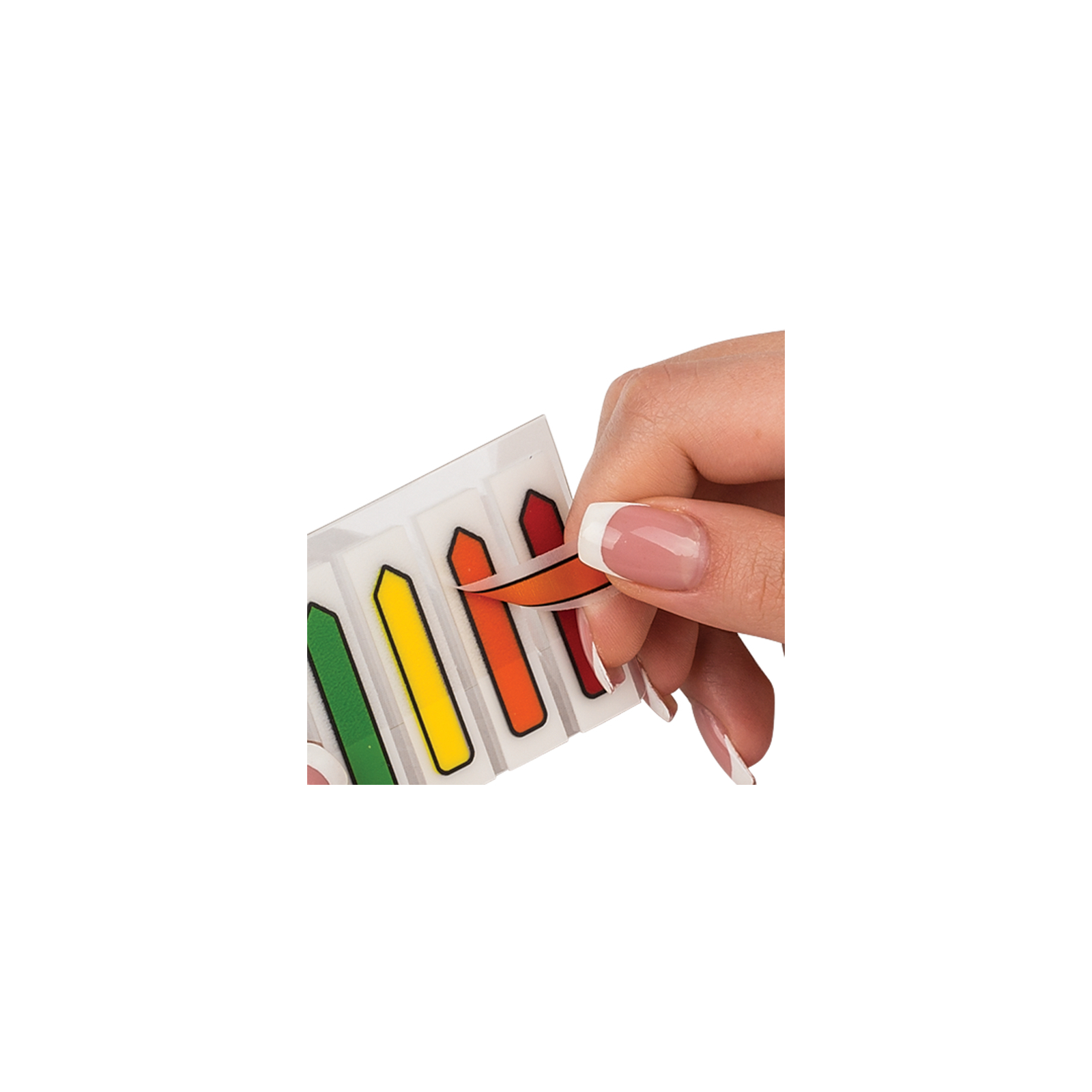 Стікер-закладка Buromax Стрілки Plastic bookmarks 45x12mm, 5*20 шт, neon (BM.2304-98) зображення 3
