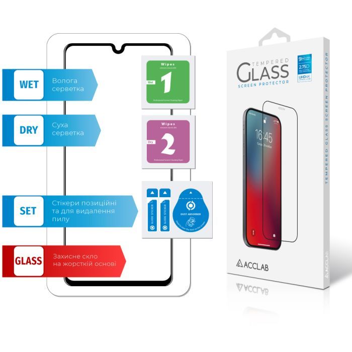Скло захисне ACCLAB Full Glue Samsung A41 (1283126508585) зображення 6