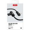 Дата кабель NB38 USB - Lightning + Lightning Audio 1.0m 2.4А Black XoKo (XO-NB38) изображение 4