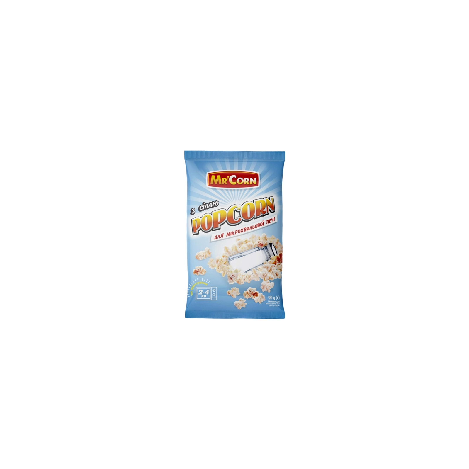 Попкорн Mr'Corn з сіллю для мікрохвильової печі 90 г (4820183270399) зображення 2