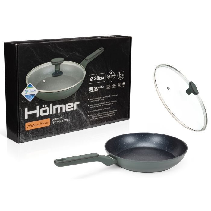 Сковорода Hölmer Modern кована з кришкою 30 см (FP-22730-SGMGL Modern) зображення 10