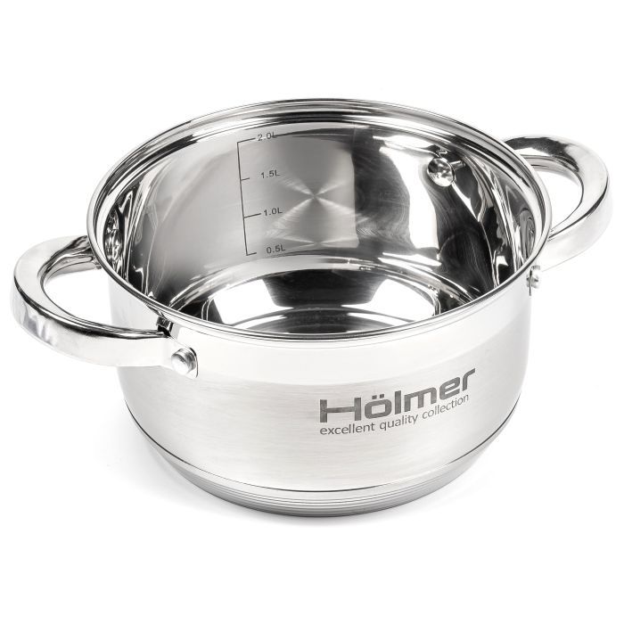 Набір посуду Hölmer з кришками 2,7л/3,8л/5л/6л (CS-1853-SS) зображення 10