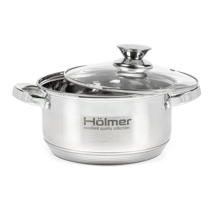 Набір посуду Hölmer з кришками 2,7л/3,8л/5л/6л (CS-1853-SS) зображення 4