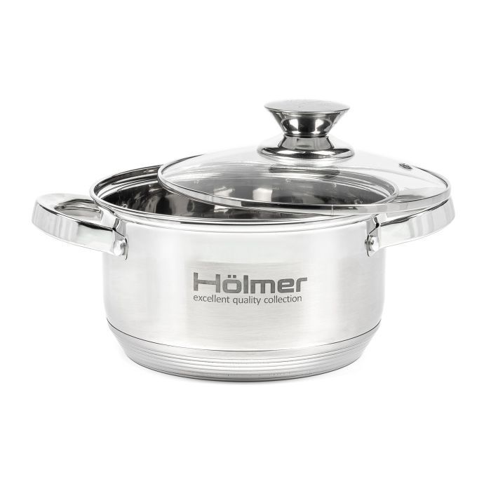 Набір посуду Hölmer з кришками 2,7л/3,8л/5л/6л (CS-1853-SS) зображення 5