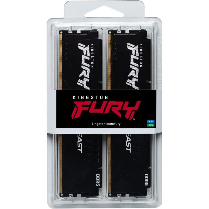 Модуль памяти для компьютера DDR5 16GB (2x8GB) 5600 MHz Beast Black Kingston Fury (ex.HyperX) (KF556C40BBK2-16) изображение 6