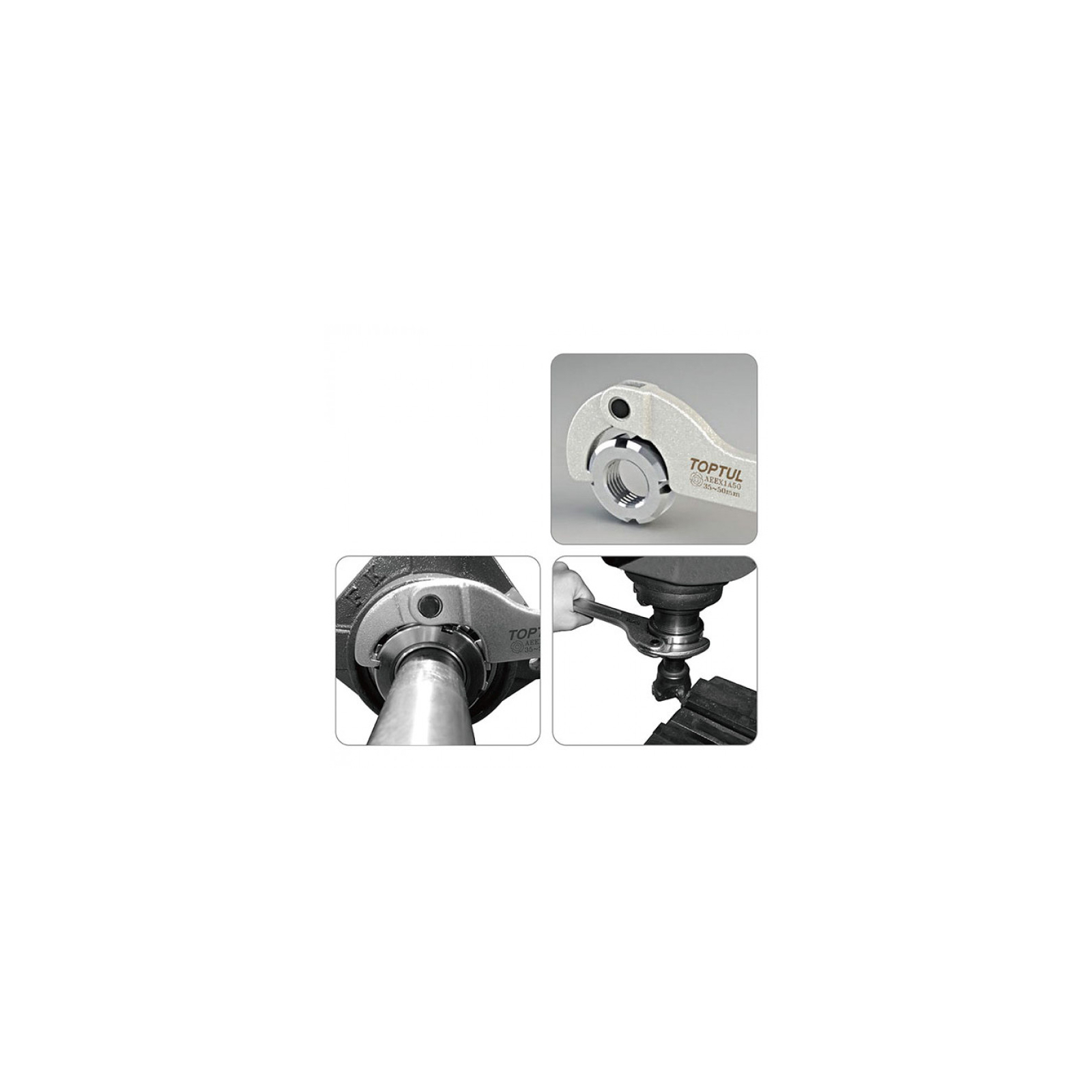 Ключ Toptul для круглых шлицевых гаек шарнирный 35-50мм (AEEX1A50) изображение 3