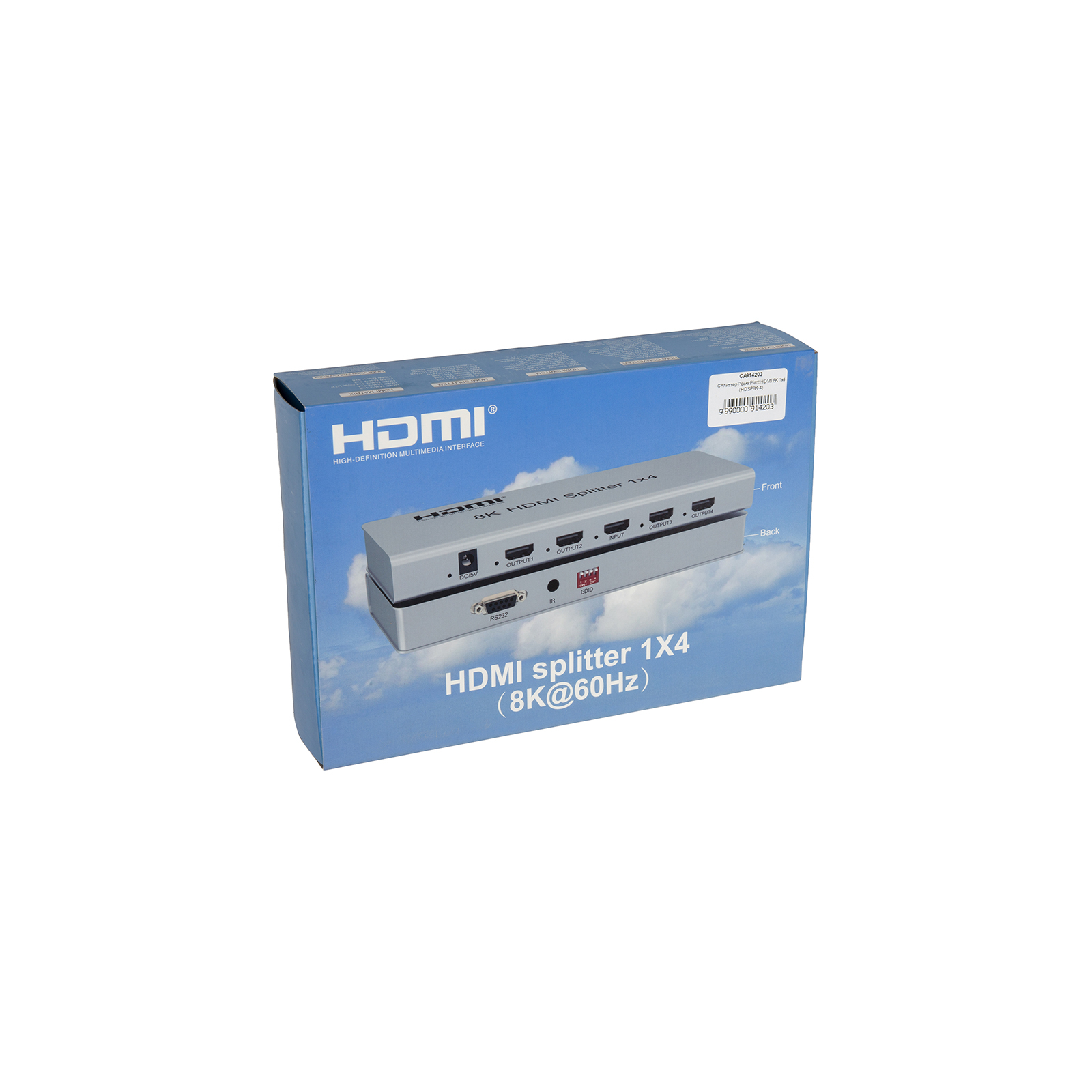 Розгалужувач PowerPlant HDMI 8K 1x4 (CA914203) зображення 5