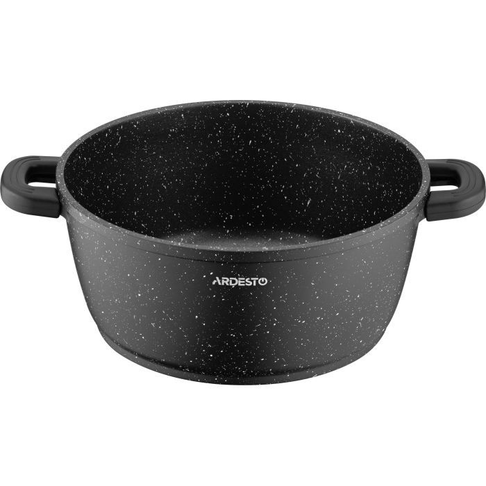 Кастрюля Ardesto Gemini Anzio скляна кришка 20 см 2,5 л чорна (AR2420GE) изображение 4