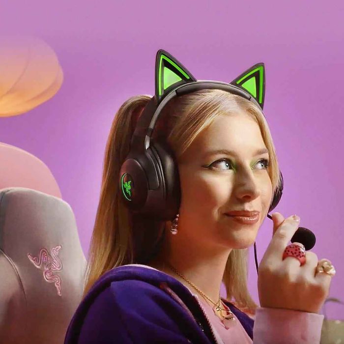 Наушники Razer Kraken Kitty V2 Quartz (RZ04-04730200-R3M1) изображение 10