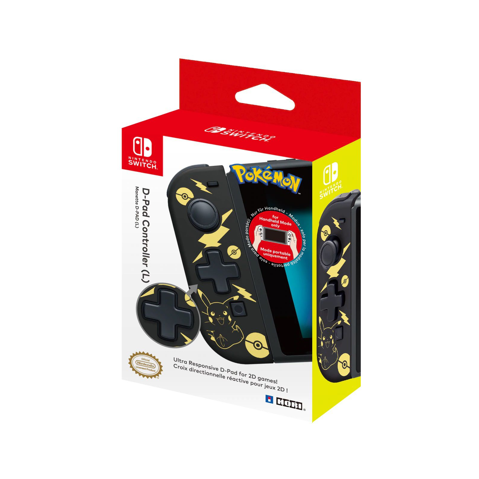 Геймпад Hori D-Pad Pikachu Black Gold Edition for Nintendo Switch (NSW-297U) изображение 4
