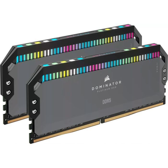Модуль пам'яті для комп'ютера DDR5 32GB (2x16GB) 6000 MHz Dominator Platinum RGB Gray Corsair (CMT32GX5M2D6000Z36) зображення 2