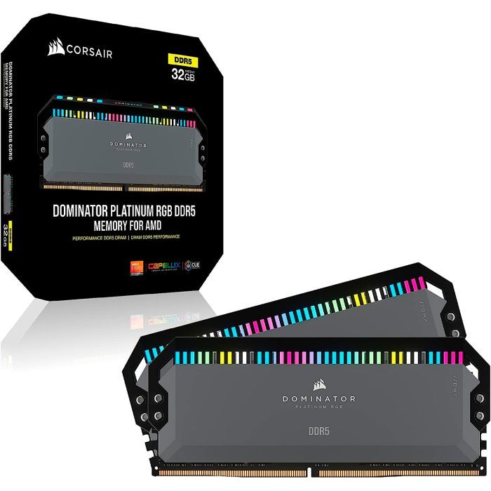 Модуль пам'яті для комп'ютера DDR5 32GB (2x16GB) 6000 MHz Dominator Platinum RGB Gray Corsair (CMT32GX5M2D6000Z36) зображення 5