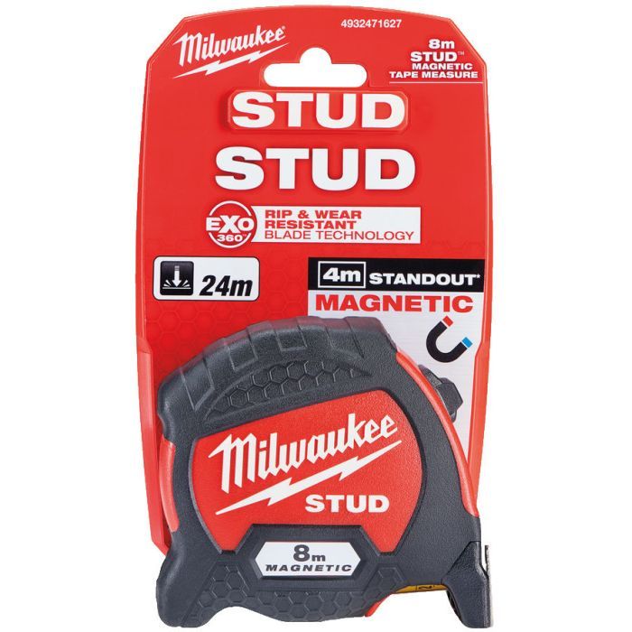 Рулетка Milwaukee магнитная STUD, 5м 33мм (4932471626) изображение 4
