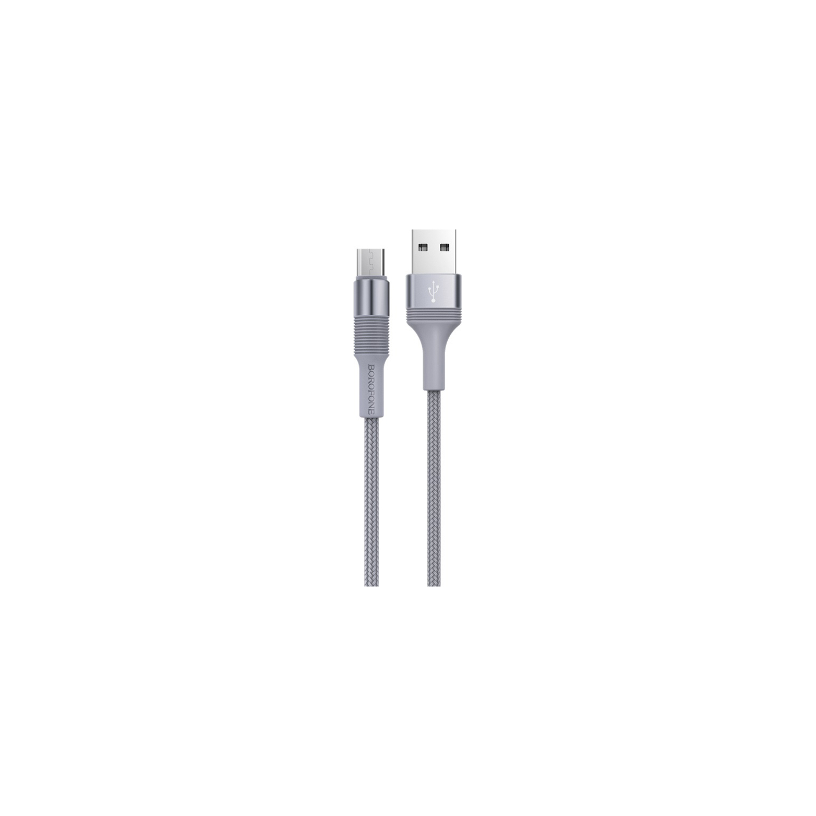 Дата кабель USB 2.0 AM to Micro 5P 1.0m BX21 Outstanding 2.4A Gray BOROFONE (BX21MMG)