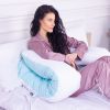 Подушка MirSon для вагітних і відпочинку Eco Line №8031 U-подібна White-Blue (2200006185062) зображення 5