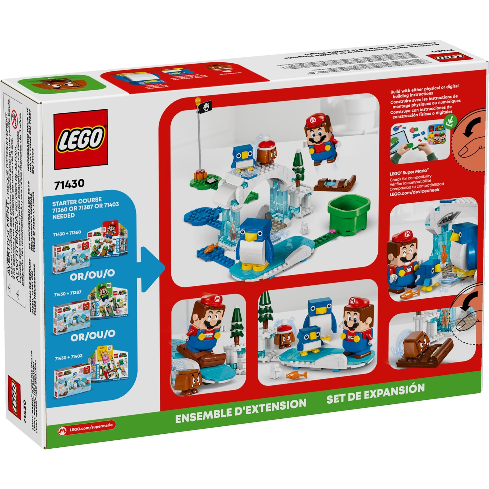 Конструктор LEGO Super Mario Снігова пригода родини penguin. Додатковий набір (71430) зображення 5