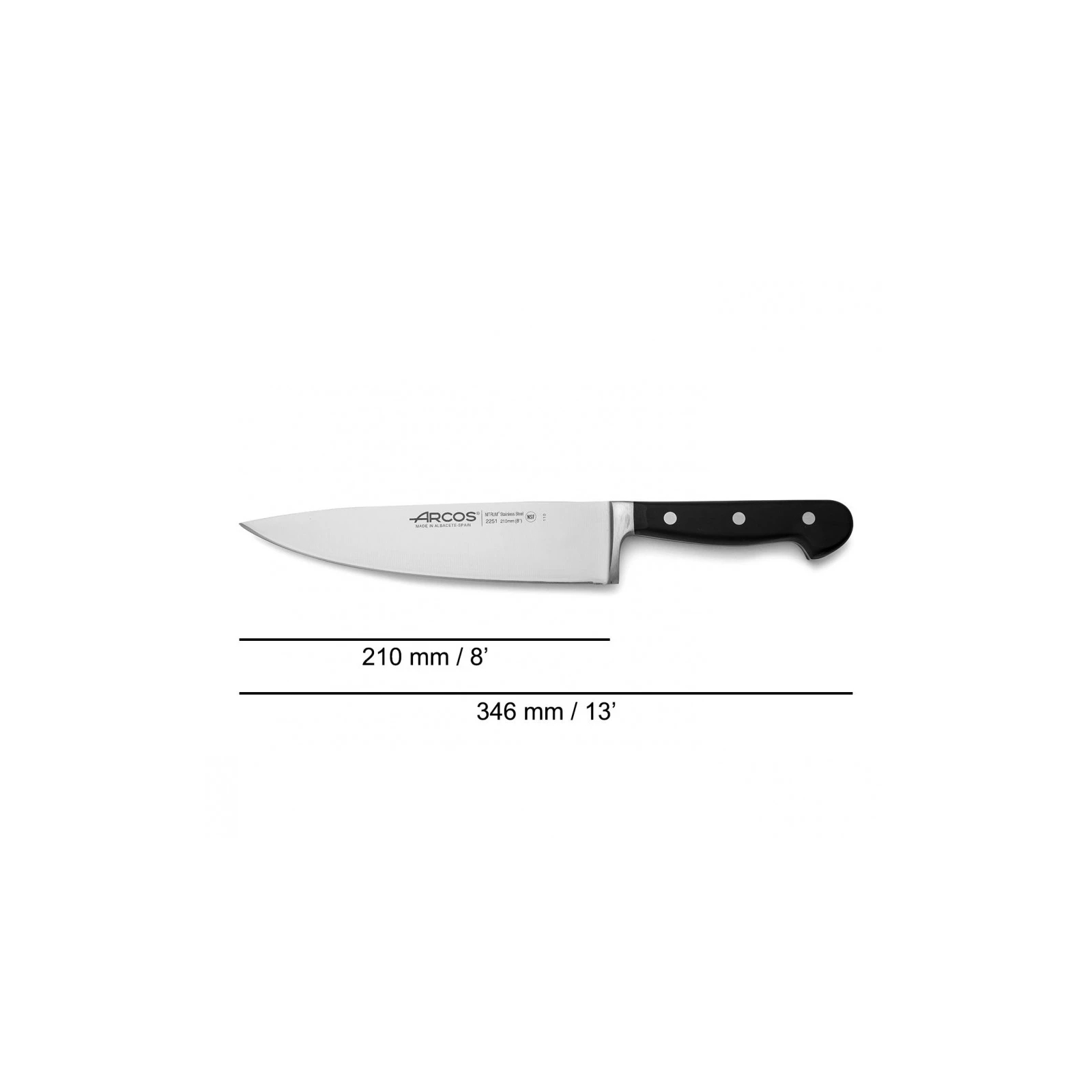 Кухонный нож Arcos Opera кухарський 210 мм (225100) изображение 2