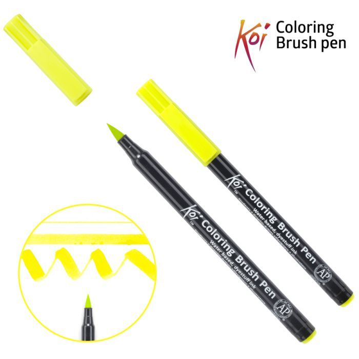 Художественный маркер KOI Маркер-кисть акварельный Салатовый, 32 (084511393301)