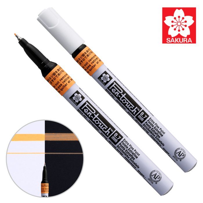 Маркер Sakura Pen-Touch Оранжевий, флуоресцентний, тонкий (EXTRA FINE) 0.7мм (084511322660)