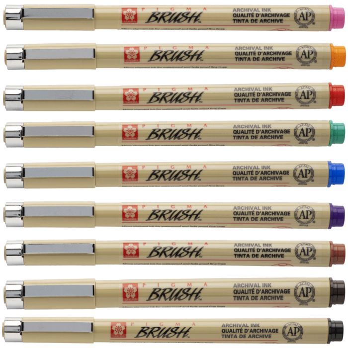 Лайнер Sakura кисть PIGMA Brush, Черный (084511352087) изображение 2