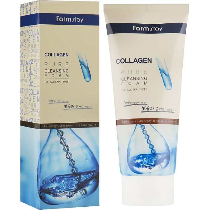Пенка для умывания FarmStay Collagen Pure Cleansing Foam С коллагеном 180 мл (8809317289472) изображение 2