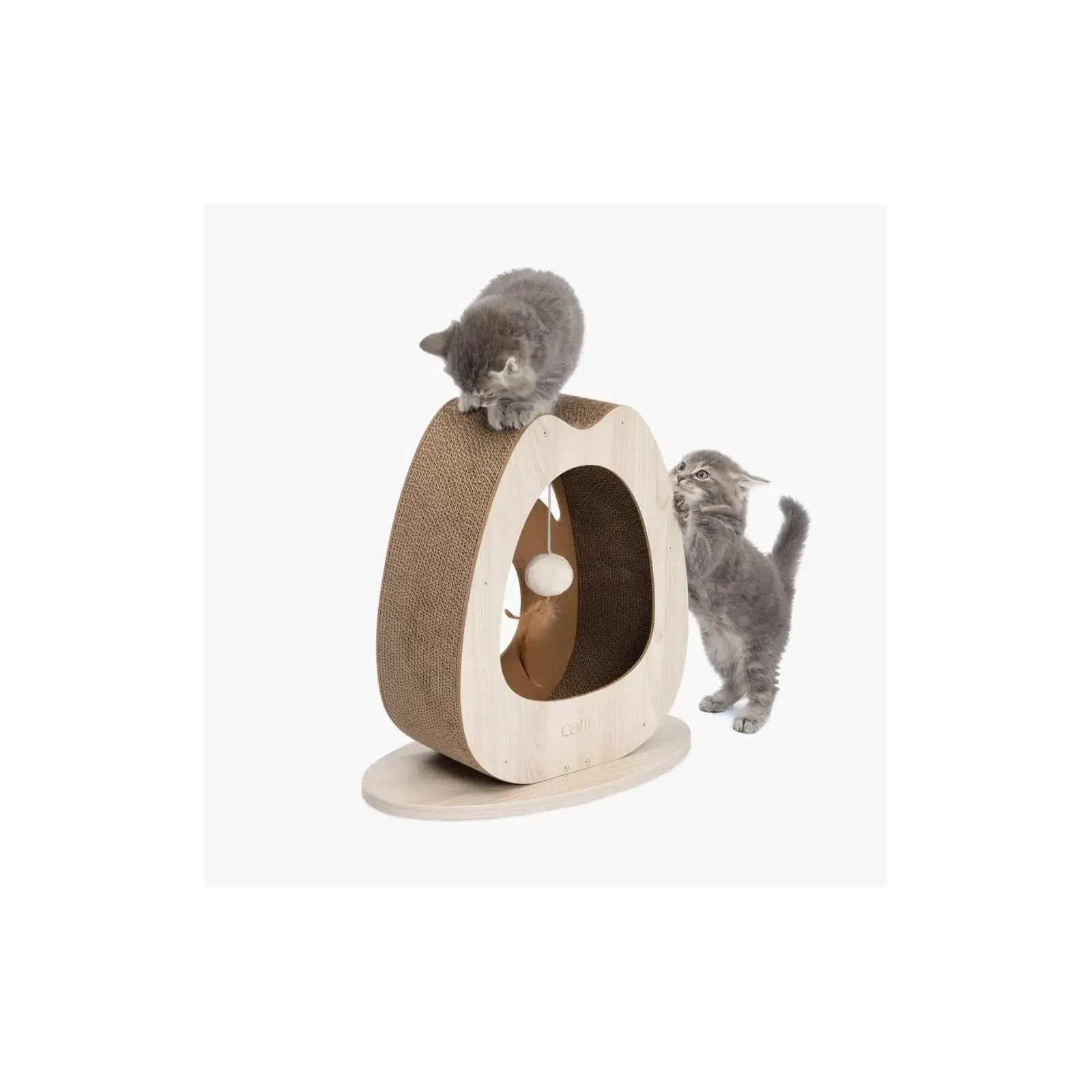 Дряпка (когтеточка) для котов Catit Pixi с игрушкой широкая 45x23.5x44 см (22517425138) изображение 5