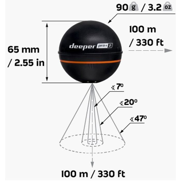 Эхолот Deeper Smart Sonar PRO+ 2, FLDP-39 (ITGAM1080) изображение 3