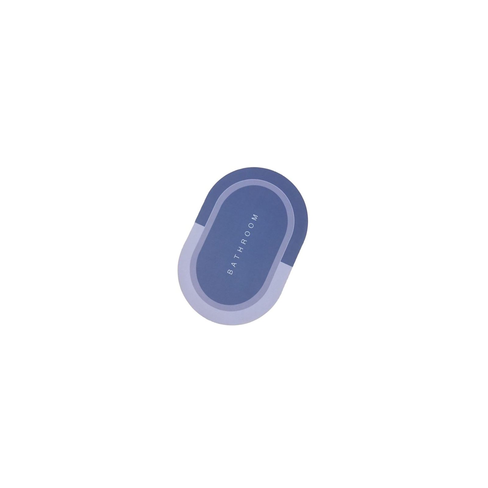 Коврик для ванной Stenson суперпоглощающий 40 х 60 см овальный темно-голубой (R30939 d.blue)