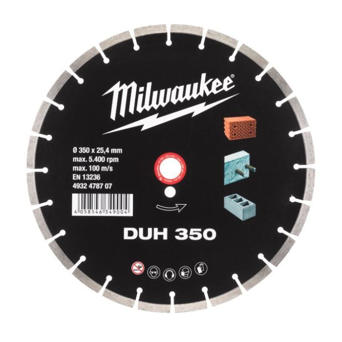 Круг отрезной Milwaukee алмазный DUH 350 для бетона (4932478707)