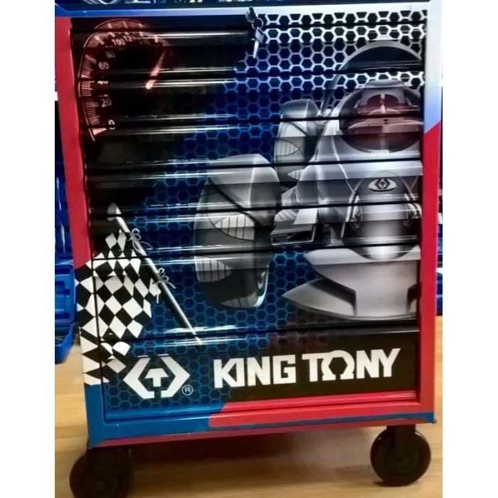 Тележка для инструмента KING TONY 670x460x812 мм, 7 ящиків з гальмом (87434-7BUT)