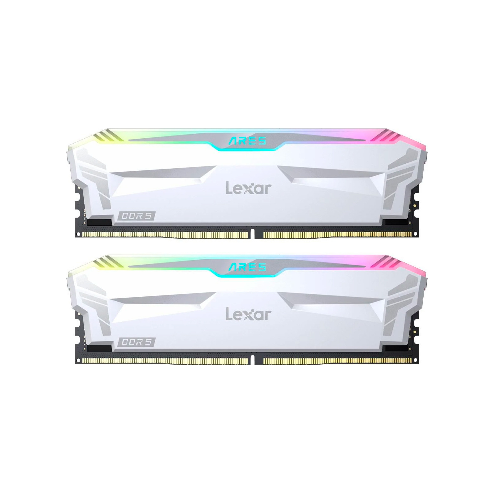 Модуль памяти для компьютера DDR5 32GB (2x(16GB) 6400 MHz Ares RGB White Lexar (LD5EU016G-R6400GDWA)