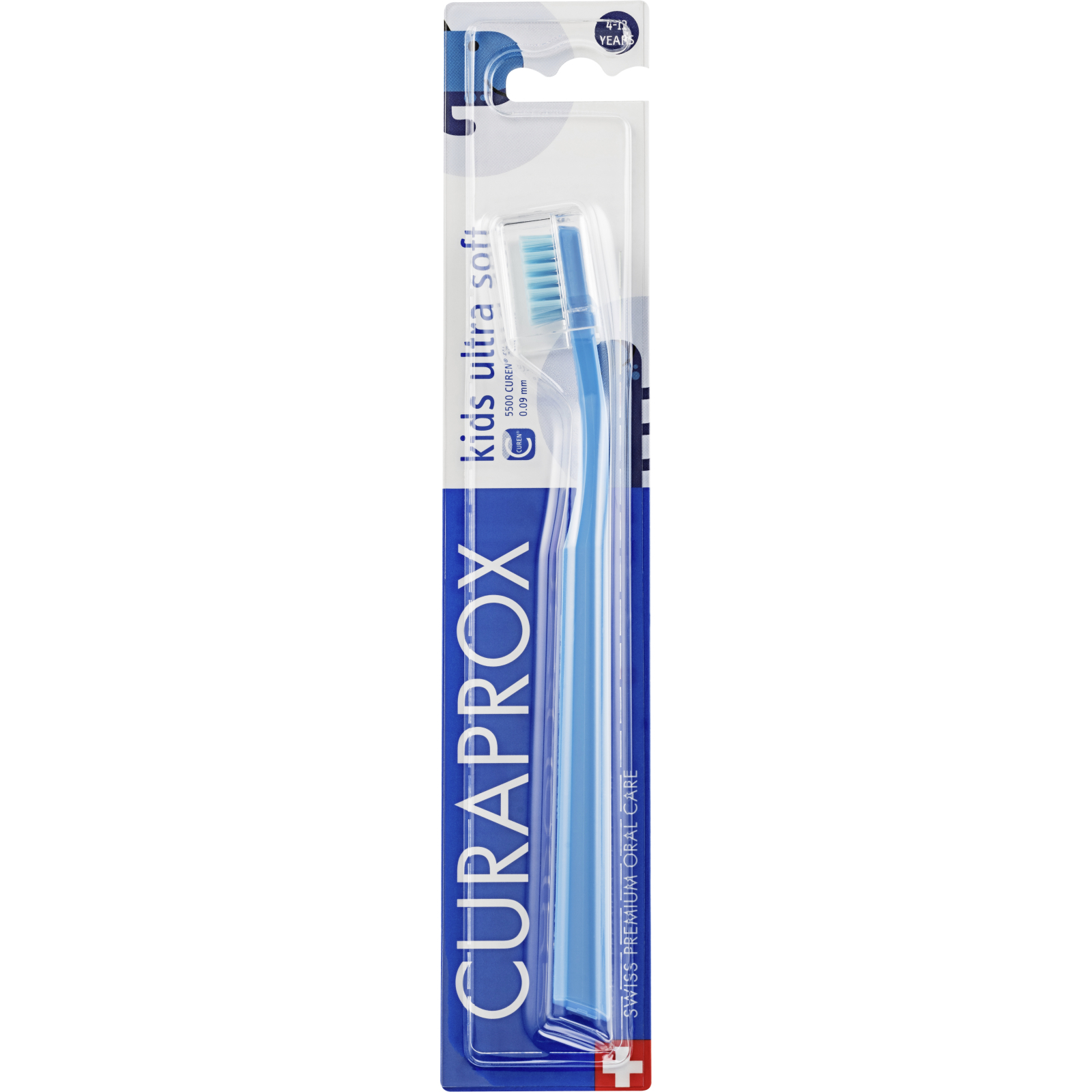 Дитяча зубна щітка Curaprox CS Kids ультрам'яка d 0.09 мм (4-12 років) Синій (CS Kids-01)