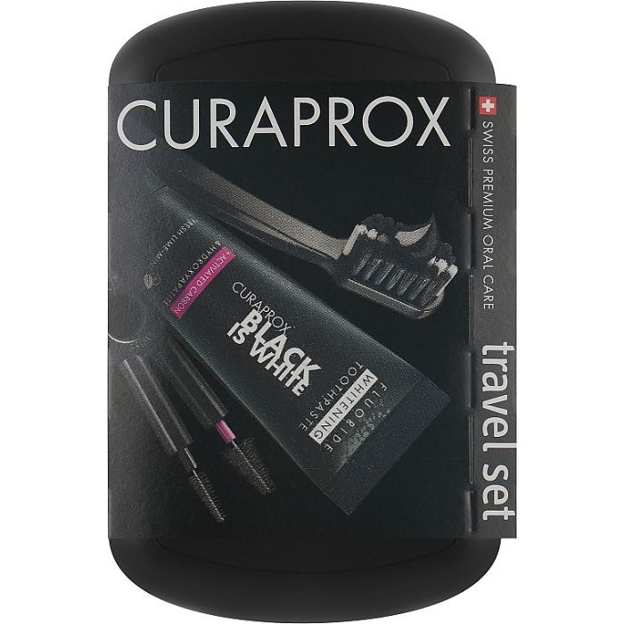 Набор косметики Curaprox Black is White Дорожный гигиенический (7612412430332)